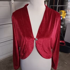 Badgley Mischka Red Cape Jacket